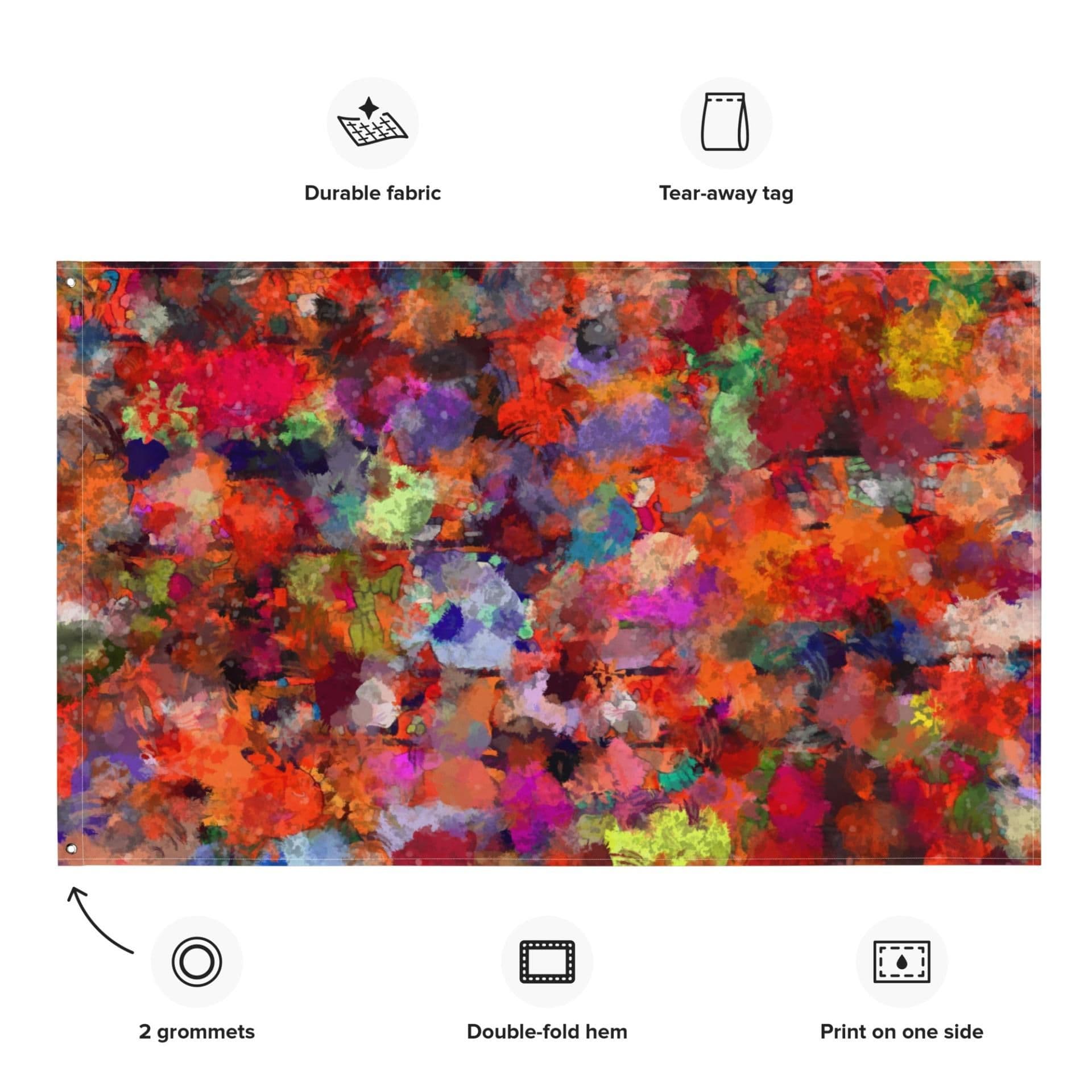 image-Modern Abstract Art Painting Flag Tapestry