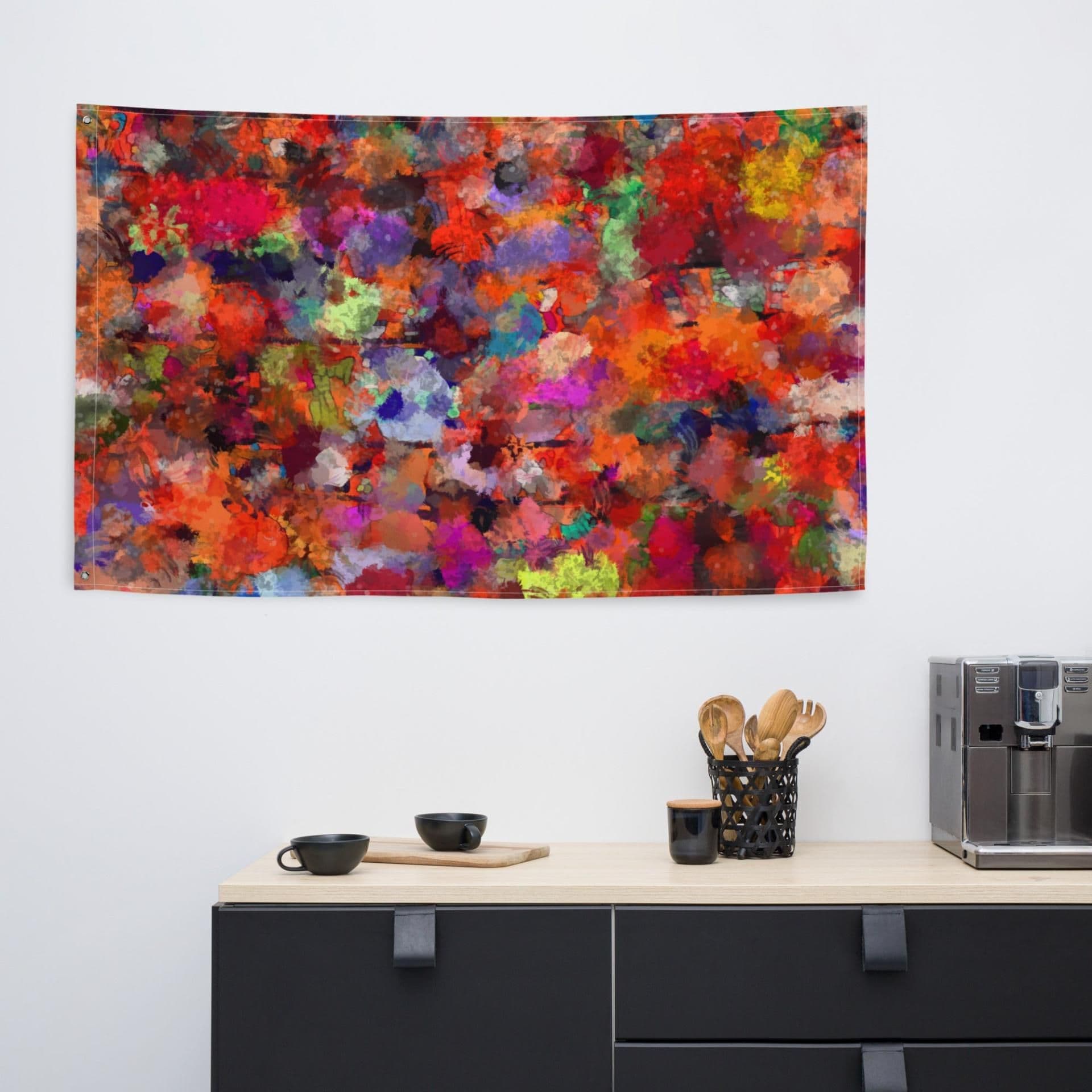 image-Modern Abstract Art Painting Flag Tapestry