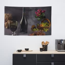 image-Still Life Wine Painting Flag Tapestry