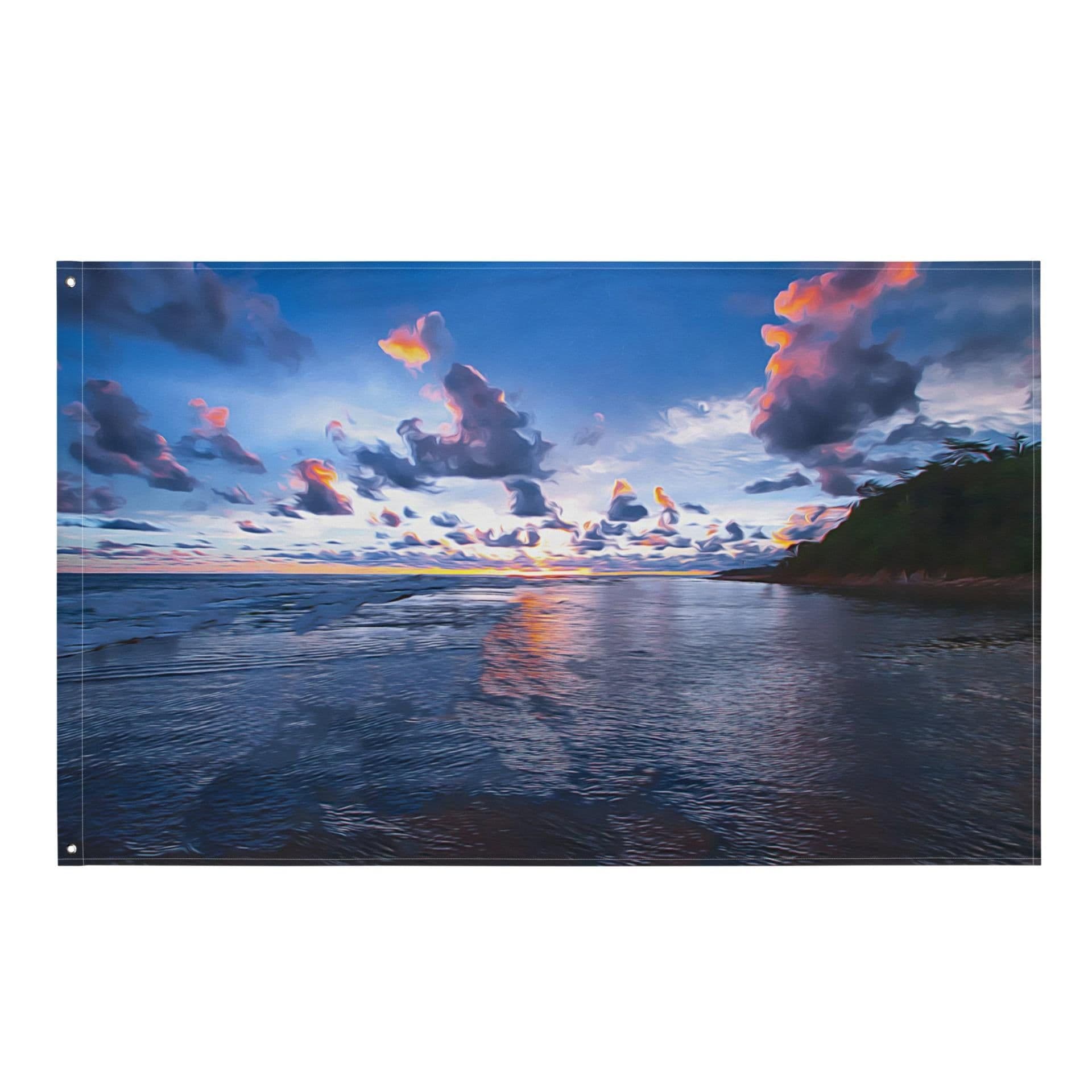 image-Ocean Clouds Painting Flag Tapestry