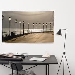 image-Riverside Walk Painting Flag Tapestry