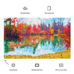 image-Fine Art Lake Painting Flag Tapestry