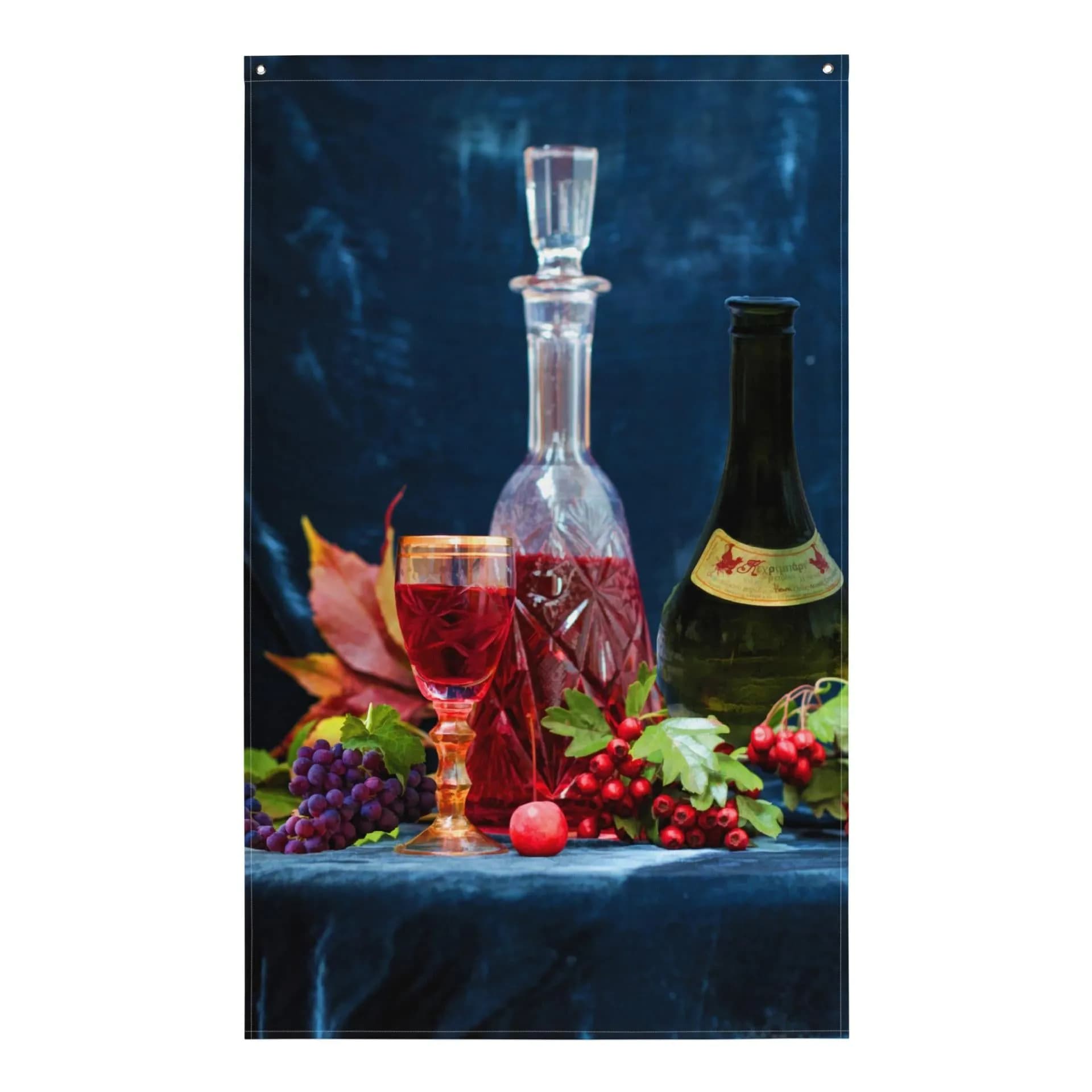 image-Wine Painting Flag Tapestry