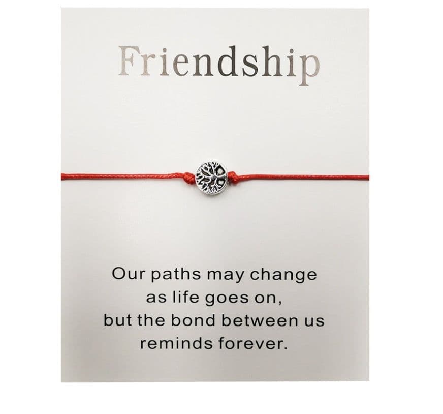 image-Hand-woven Red Rope Tree of Life Bracelet