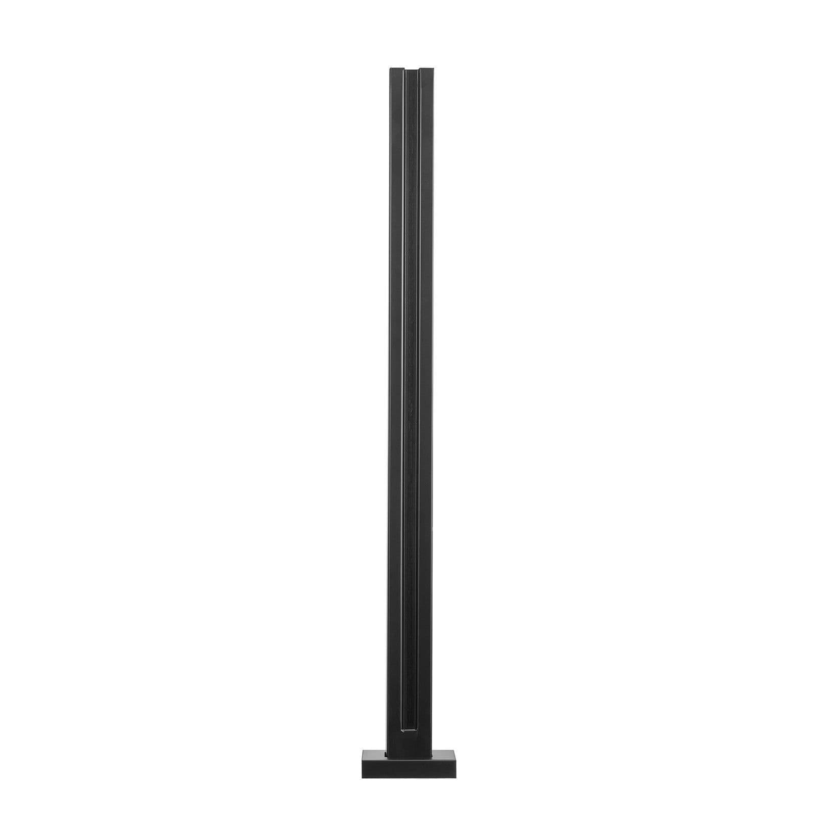 image-VEVOR Glass Clamp, 35.83" Height Glass Railing Bracket for 0.39 "-0.47 " Thickness Tempered Glass, 304 Stainless Steel Glass Mounting Clamp, Glass Shelf Bracket for Balcony, Garden, Deck, Stair, Black