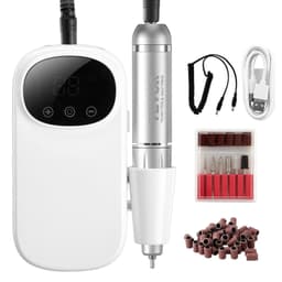 image-VEVOR Electric Rechargeable Nail Drill, 35,000RPM Portable Cordless Nail E File Machine, LCD-Display Acrylic Gel Grinder Tool with 6 Bits and 50PCS Sanding Bands for Manicure Pedicure Carve Polish