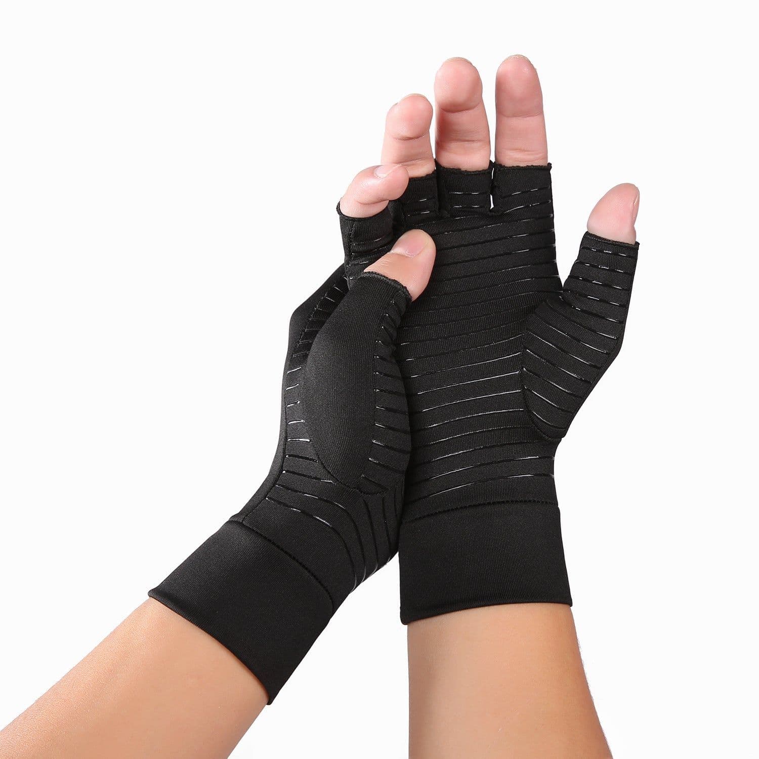 image-WorthWhile 1 Pair Compression Arthritis Gloves Wrist Support Cotton Joint Pain Relief Hand Brace Women Men Therapy Wristband