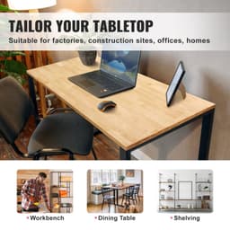 image-VEVOR Wood Table Top, Holds up to 330 lb, 29.5" x 23.6" x 1.5" Rectangular Countertop for Height Adjustable Electric Standing Desk Frame, Universal Solid One-Piece Maple Desktop for Office & Home Desk