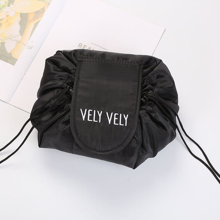 image-New color lazy cosmetic bag lazy drawstring cosmetic bag storage bag portable travel storage cosmetic bag lazy