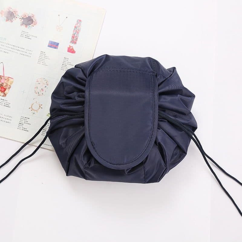 image-New color lazy cosmetic bag lazy drawstring cosmetic bag storage bag portable travel storage cosmetic bag lazy