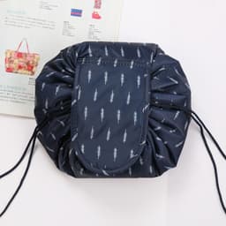 image-New color lazy cosmetic bag lazy drawstring cosmetic bag storage bag portable travel storage cosmetic bag lazy