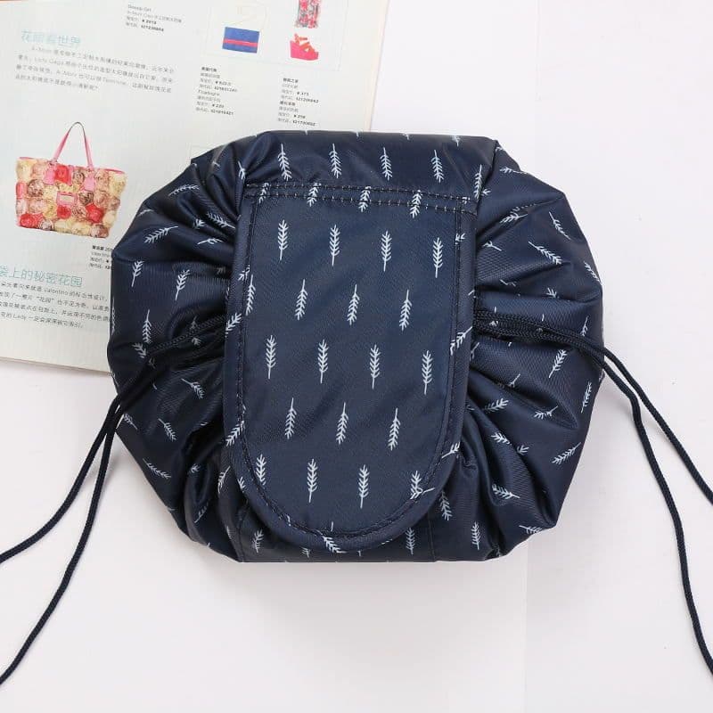 image-New color lazy cosmetic bag lazy drawstring cosmetic bag storage bag portable travel storage cosmetic bag lazy