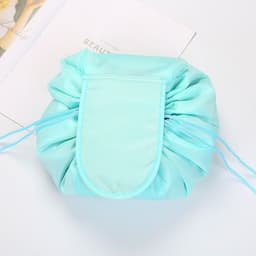 image-New color lazy cosmetic bag lazy drawstring cosmetic bag storage bag portable travel storage cosmetic bag lazy