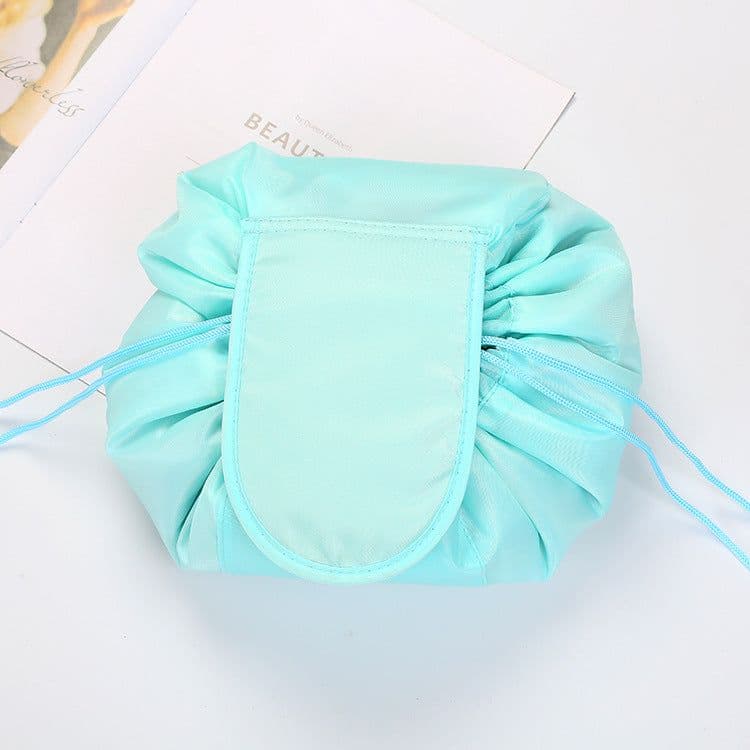 image-New color lazy cosmetic bag lazy drawstring cosmetic bag storage bag portable travel storage cosmetic bag lazy