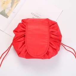 image-New color lazy cosmetic bag lazy drawstring cosmetic bag storage bag portable travel storage cosmetic bag lazy