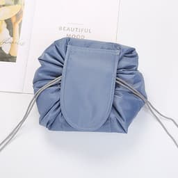 image-New color lazy cosmetic bag lazy drawstring cosmetic bag storage bag portable travel storage cosmetic bag lazy