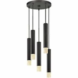 image-Troy Integrated Led Dimmable Hexagon Aluminum Casted 5 Lights Pendant