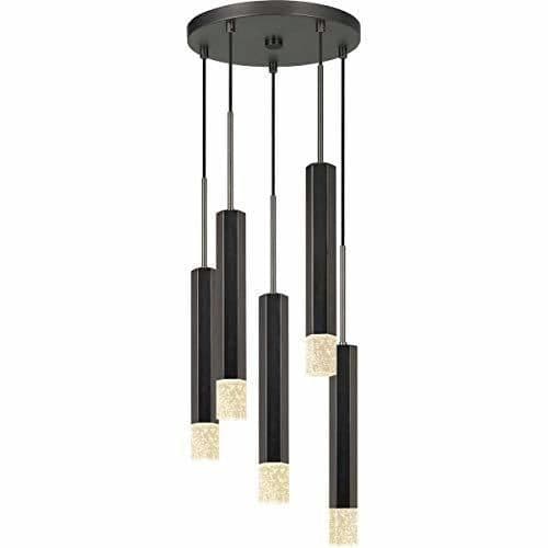 image-Troy Integrated Led Dimmable Hexagon Aluminum Casted 5 Lights Pendant