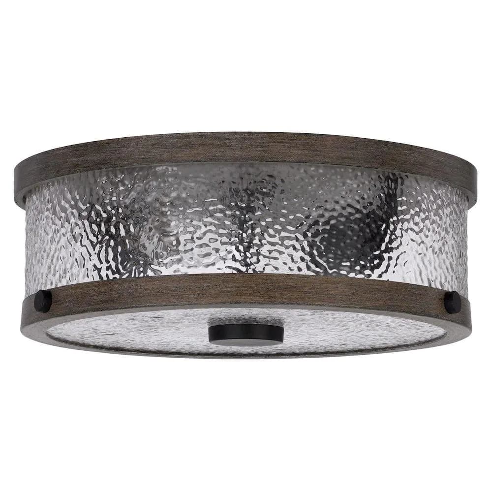 image-60W X 3 Mateo Metal/Glass Semi Flush Mount Fixture