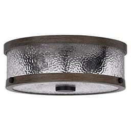 image-60W X 3 Mateo Metal/Glass Semi Flush Mount Fixture