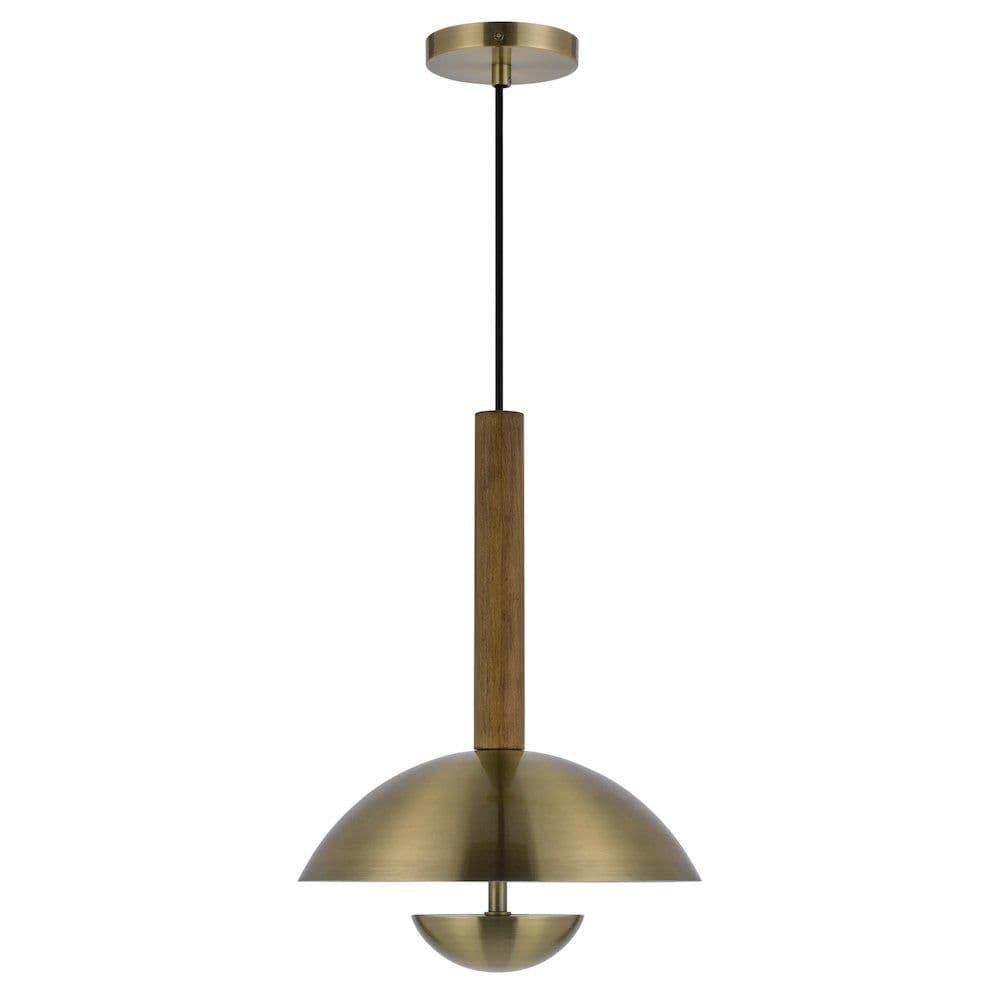 image-Lakeland 15W Intergrated Dimmable Led Metal / Birch Wood Pendant Light