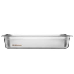 image-VEVOR 4 Pack Hotel Pans, Full Size Anti-Jam Steam Pan with Lid, 0.8mm Thick Stainless Steel Steam Table Pan, 4-Inch Deep Commercial Table Pan, Catering Storage Food Pan, for Industrial & Scientific