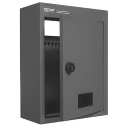 image-VEVOR Through The Wall Drop Box, Heavy Duty Steel Through the Wall Mailbox with 2.8-7.9" 13" Combination Lock, 12.5x6.3x16.9" Mail Drop Box, Dark Gray