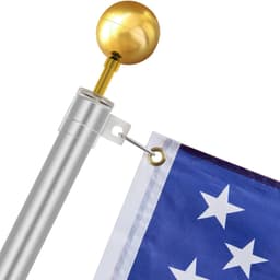 image-VEVOR 30FT Telescoping Flag pole Kit, Heavy Duty Aluminum Alloy in Ground Flag Poles for Outside, 3 Display Modes Flagpole with 3x5 American Flag, Professional Accessories, Silver