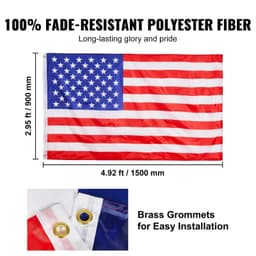image-VEVOR 25FT Telescoping Flag pole Kit, Heavy Duty Aluminum Alloy in Ground Flag Poles for Outside, 3 Display Modes Flagpole with 3x5 American Flag, Professional Accessories, Silver