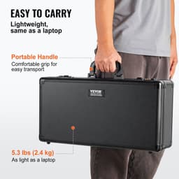 image-VEVOR Graded Card Storage Box, 5 Slots, Graded Sports Cards Holder Carrying Case with Coded Lock Foam Dividers, for 162 PSA Graded Cards 115 BGS Cards 130 SGC Cards 585 Top Loaders or 999+ Loose Cards
