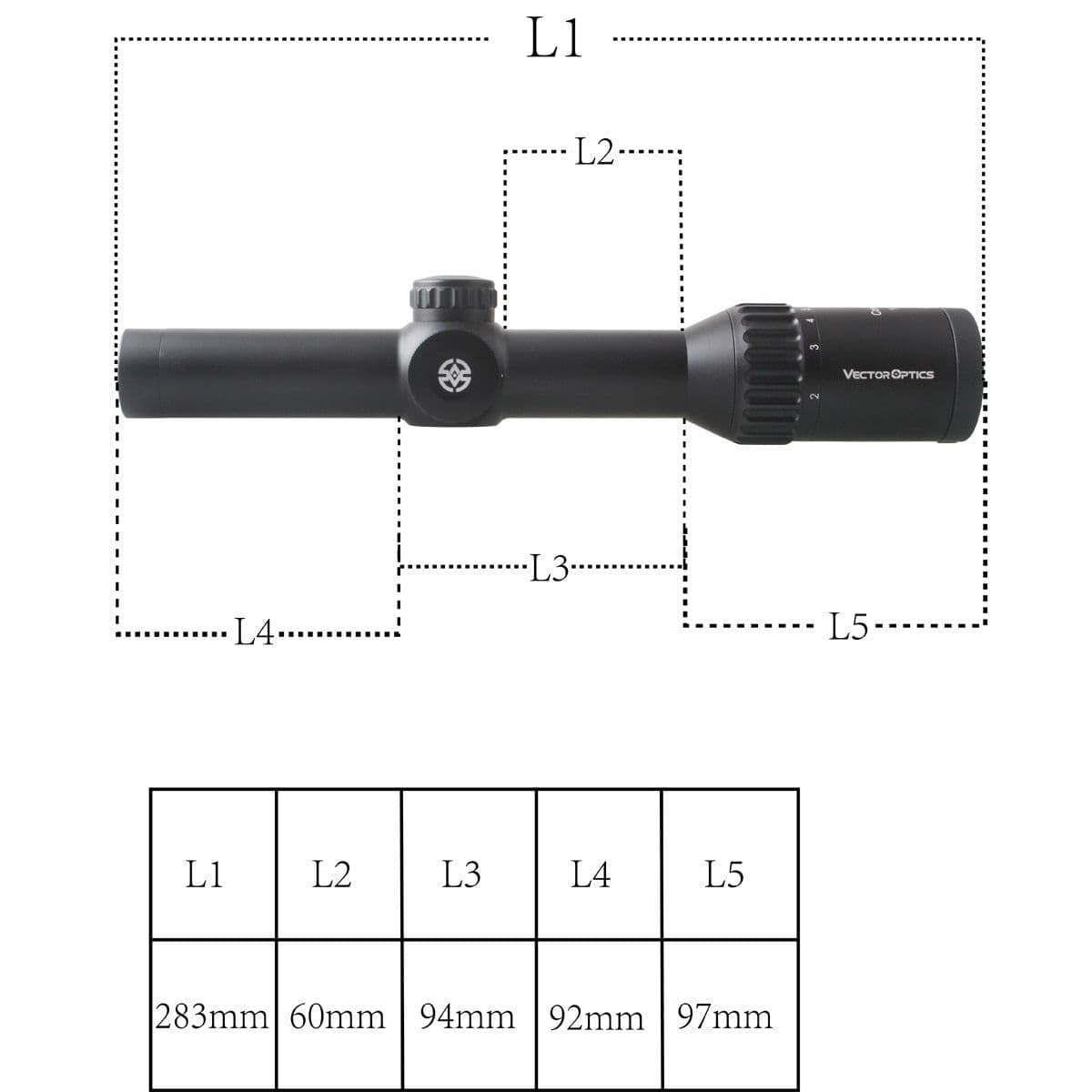 image-Optics Continental HD 1-6x24 Hunting Riflescope Optical Rifle Scope