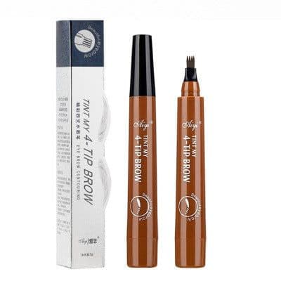 image-Four eyebrow pencils, no makeup, four forks, long-lasting water eyebrow pencil, four fork eyebrow pencil, waterproof and sweatproof, cross-border sales