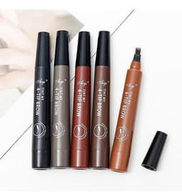 image-Four eyebrow pencils, no makeup, four forks, long-lasting water eyebrow pencil, four fork eyebrow pencil, waterproof and sweatproof, cross-border sales