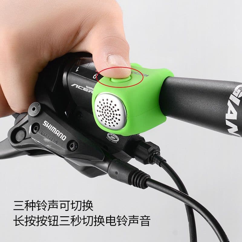 image-Rock Brothers bicycle electric horn mountain bike bell dead fly electronic horn personalized car bell riding accessories