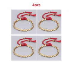image-Handmade Tibetan Buddhist Bracelets On Hand Braided Copper Beads Lucky Rope Bracelet & Bangles For Women Men