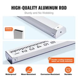image-VEVOR Measuring Rod 14-Feet/8ths 4 Sections Telescopic Grade Rod 1/8in w/ Bag
