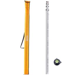 image-VEVOR Measuring Rod 14-Feet/8ths 4 Sections Telescopic Grade Rod 1/8in w/ Bag