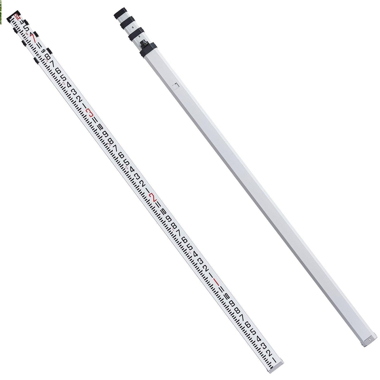 image-VEVOR Measuring Rod 14-Feet/8ths 4 Sections Telescopic Grade Rod 1/8in w/ Bag