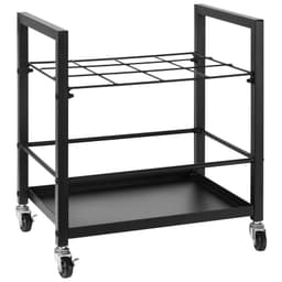 image-VEVOR Blueprint Storage Rack, 12 Slots Blueprint Holder with Wheels, Mobile Metal Blueprint Storage Cart for Map Poster Architectural Construction Plan, Roll File Organizer for Home, Office, School
