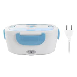 image-Portable Electric Lunch Box One-piece Separated Office School Bento Lunchbox Kids Heated Lunch Box Food Container Warmer A Spoon