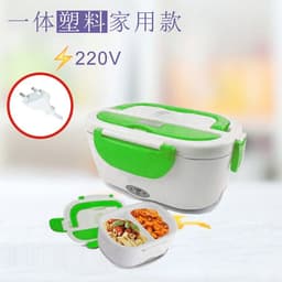 image-Portable Electric Lunch Box One-piece Separated Office School Bento Lunchbox Kids Heated Lunch Box Food Container Warmer A Spoon