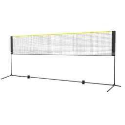 image-VEVOR Badminton Net, Height Adjustable Volleyball Net, 14ft Wide Foldable Pickleball Net, Portable Easy Setup Tennis Net Set with Poles, Stand and Carry Bag, for Kids Backyard Game Indoor Outdoor Use