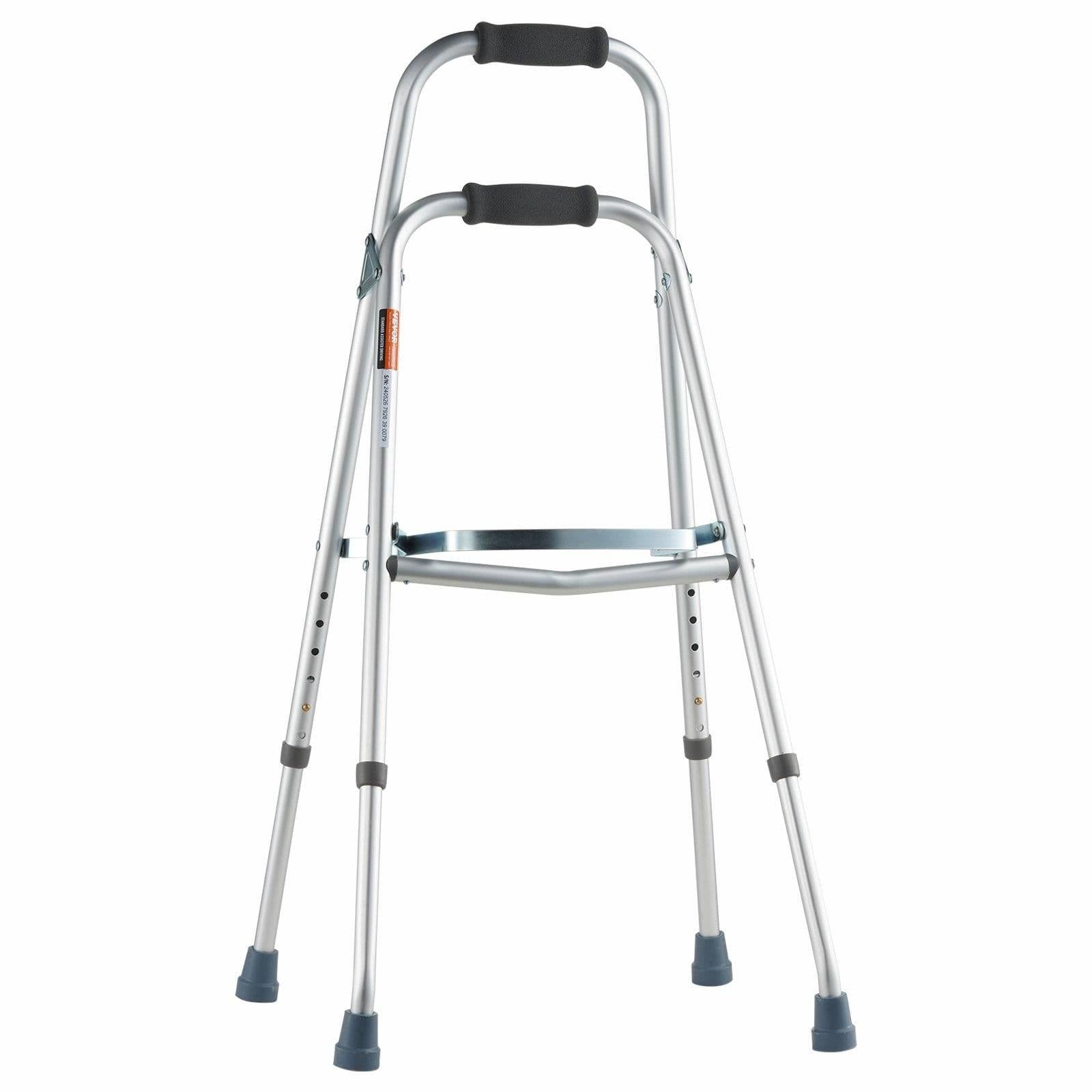 image-VEVOR Folding Hemi Walker, One Arm Folding Walker for Seniors with 6-Level Adjustable Height, Lightweight Aluminum | Side One-Hand Style Mobility Aid for Elderly Handicapped Disabled, Up to 350LBS