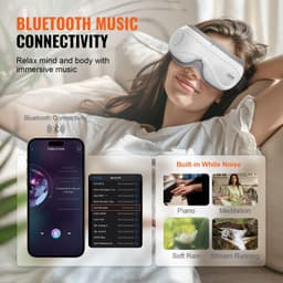 image-VEVOR Eye Massager with Heat & Remote Eye Care Device 5 Modes Bluetooth Music