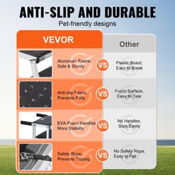 image-VEVOR Dog Stair for Cars 4-step Folding Dog Steps Aluminum Loads up to 250 lbs