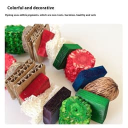 image-Colorful Wooden Hanging String Rabbit Hamster Molar Vine Bal Parrot Toys