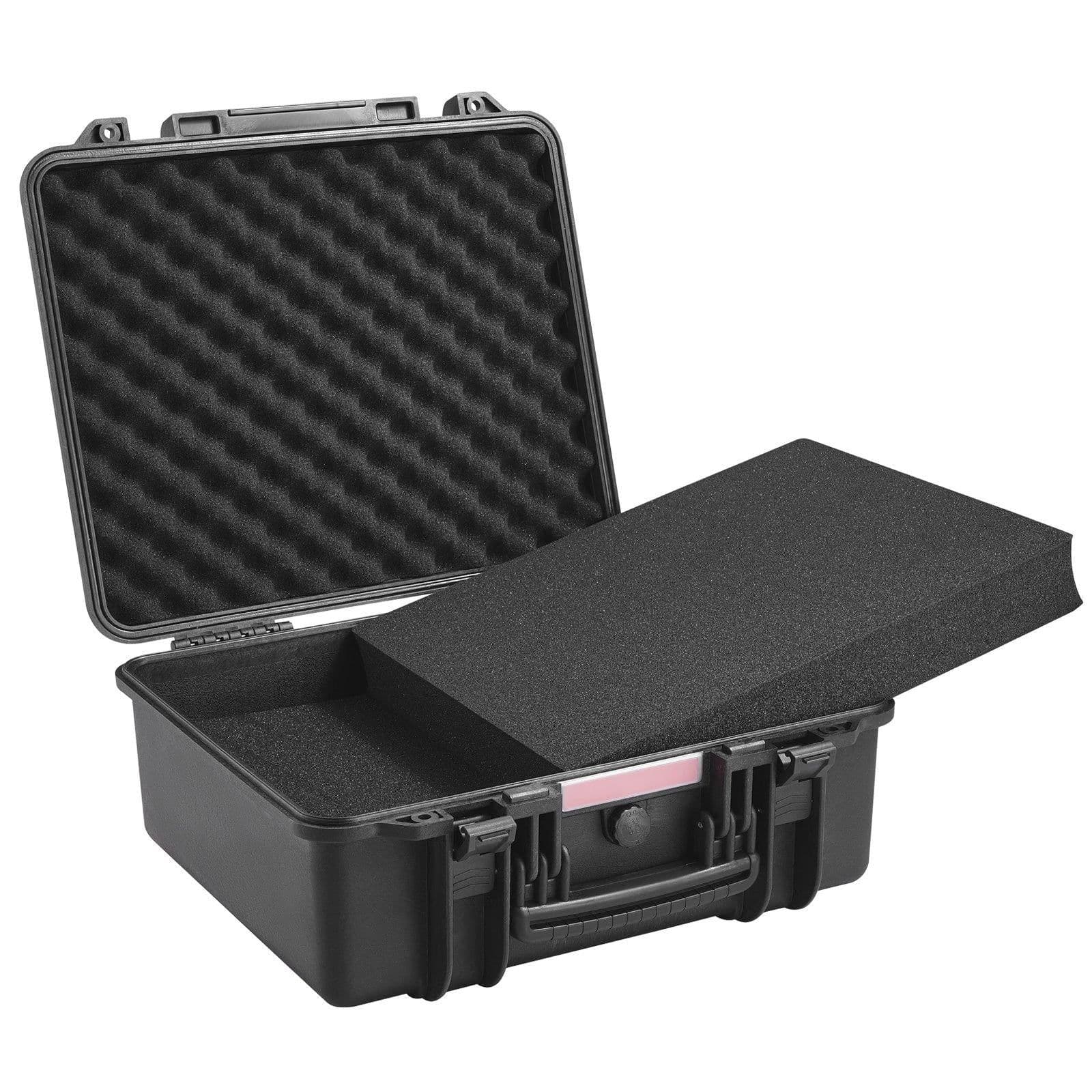 image-VEVOR Hard Pistol Cases with Pre-cut PU Foam Lockable Pistol Case for 6 Pistol