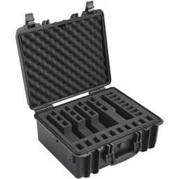 image-VEVOR Hard Pistol Cases with Pre-cut PU Foam, Waterproof & Dustproof Hard Gun Case for 1 Pistol, 18.9×16.3×8.5 in Lockable Pistol Case, Black