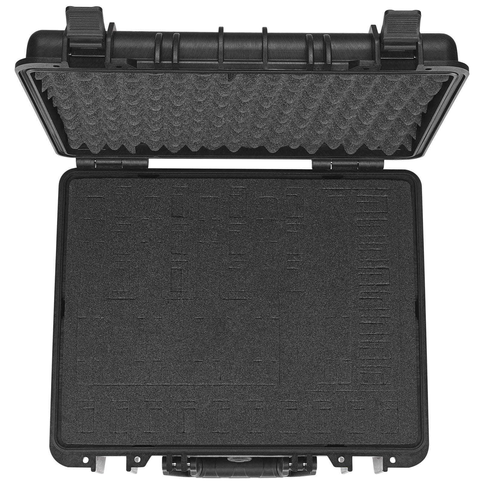 image-VEVOR Hard Pistol Cases with Pre-cut PU Foam, Waterproof & Dustproof Hard Gun Case for 1 Pistol, 18.9×16.3×8.5 in Lockable Pistol Case, Black