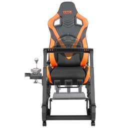 image-VEVOR Racing Wheel Stand with Wheels For Logitech G923/G920/G29, Heavy Duty Steel Driving Simulator Cockpit-Thrustmaster T248P, Steering Wheel Bracket & Foot Pedal Adjustable, Max Load 330 LBS
